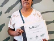 Noelia Genis Cortés, Mención honorífica, categoría Textiles de lana y Algodón confeccionados en telar